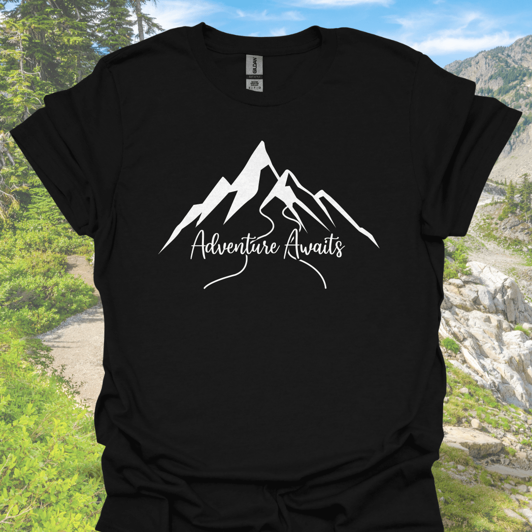 Adventure Awaits – Mountain Graphic T-Shirt