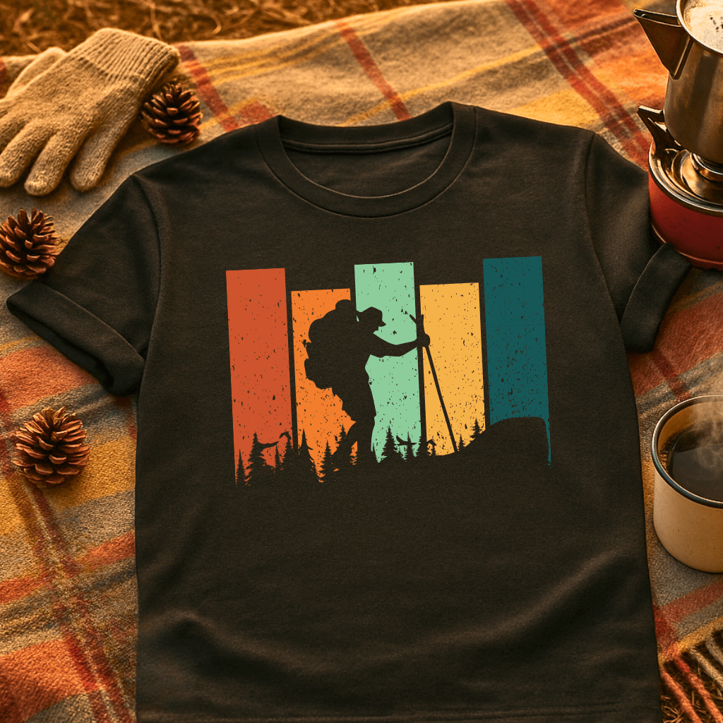 Colorful Illustrated Hiking Tee