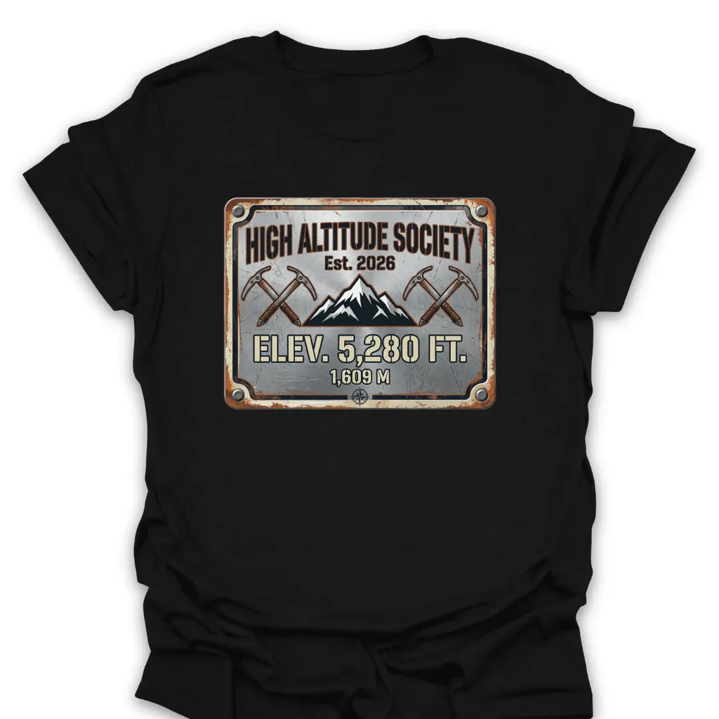 T-Shirt Black / S High Altitude Society T-Shirt