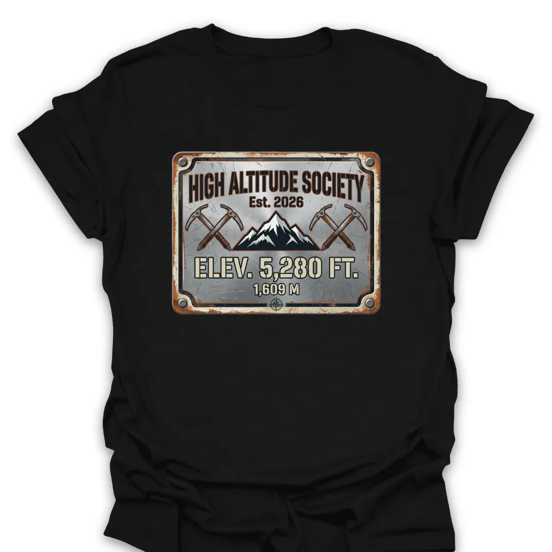 T-Shirt Black / S High Altitude Society T-Shirt