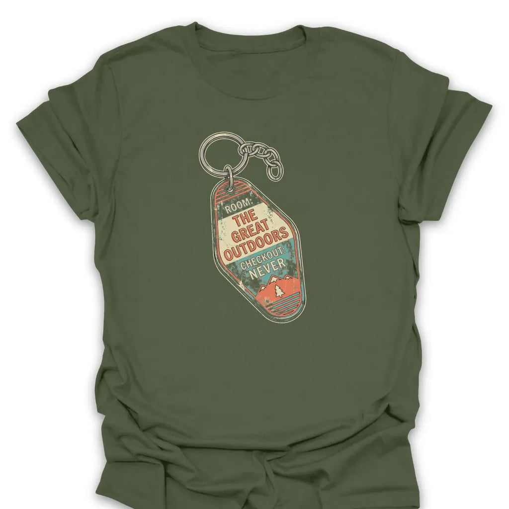 T-Shirt Military Green / S Great Outdoors Keychain T-Shirt