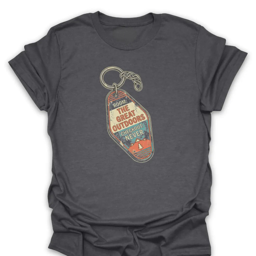 T-Shirt Dark Heather / S Great Outdoors Keychain T-Shirt