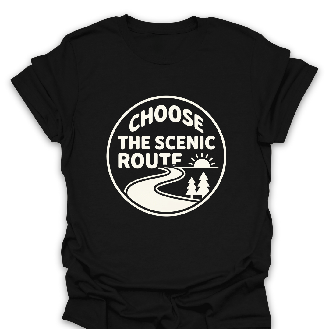 T-Shirt Black / S Choose the Scenic Route T-Shirt