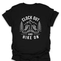 T-Shirt Black / S Clock Out Hike On T-Shirt
