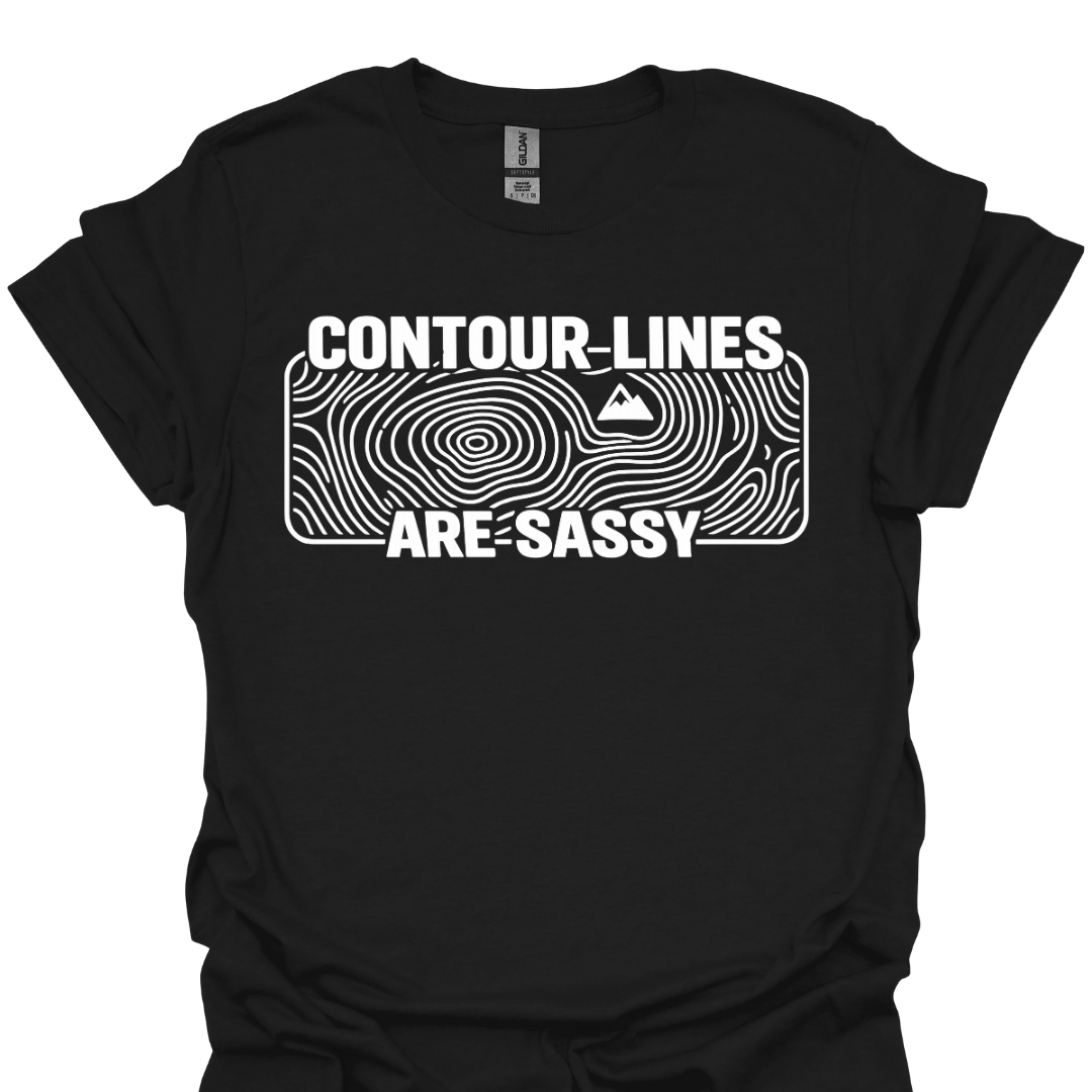 T-Shirt Black / S Contour Lines Are Sassy T-Shirt