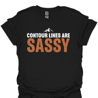 T-Shirt Black / S Contour Lines Are SASSY T-Shirt
