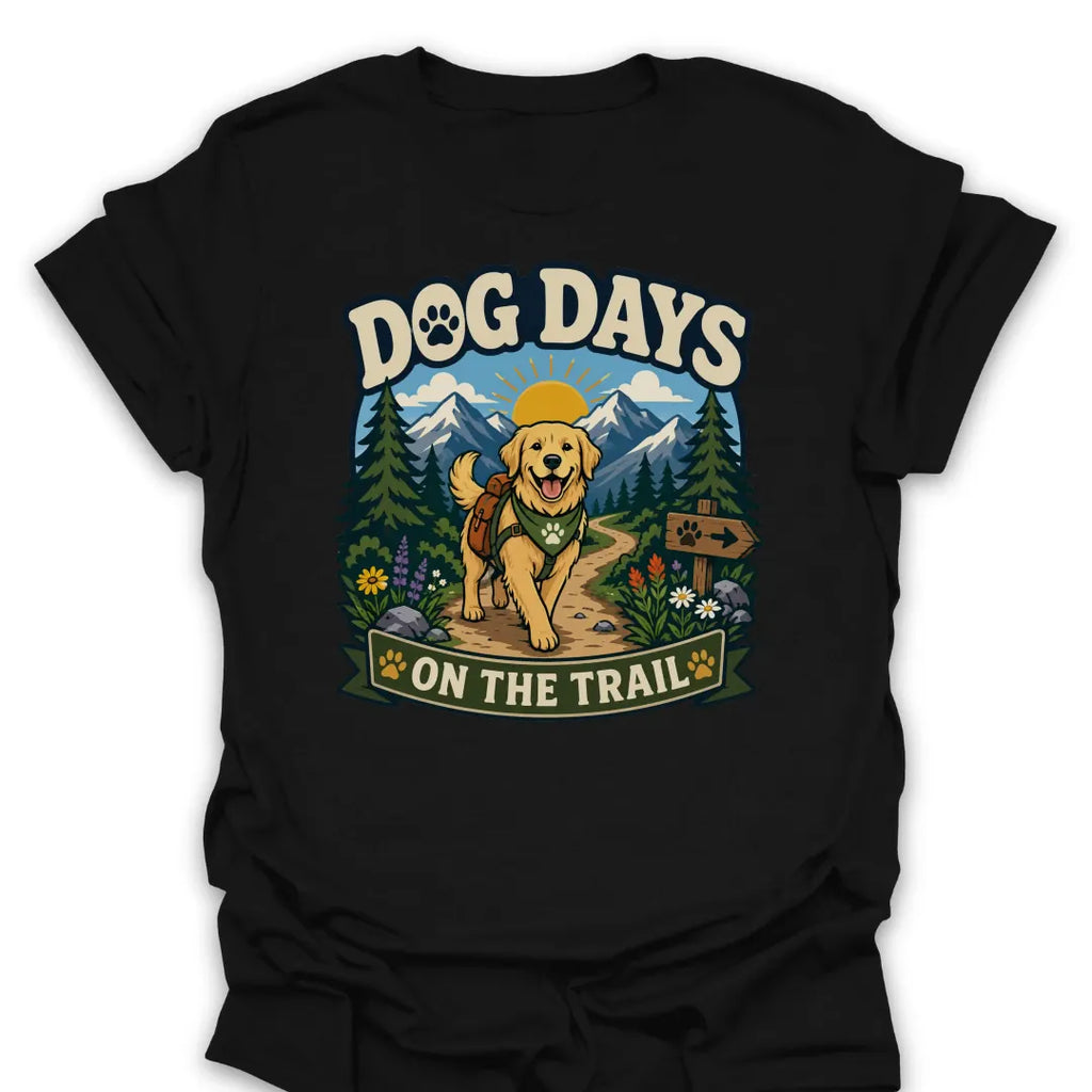T-Shirt Black / S Dog Days On The Trail Mountain