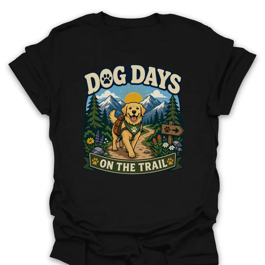 T-Shirt Black / S Dog Days On The Trail Mountain