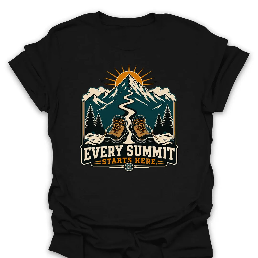 T-Shirt Black / S Every Summit Starts Here T-Shirt