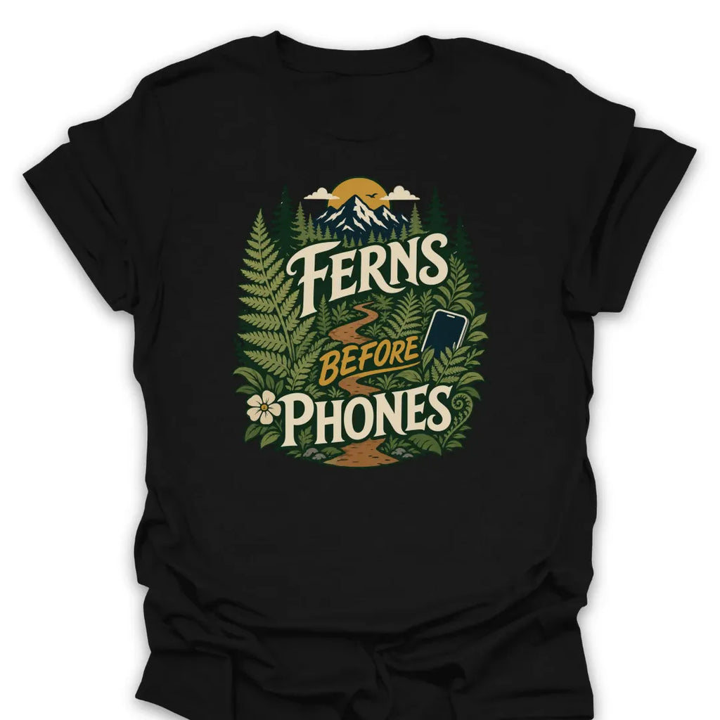 T-Shirt Black / S Ferns Before Phones Trail