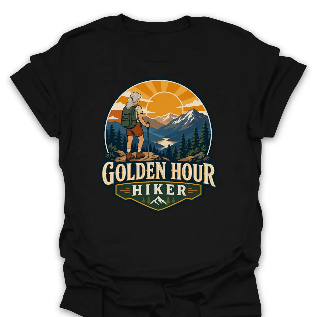 T-Shirt Black / S Golden Hour Hiker