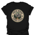T-Shirt Black / S Great Minds Think A Hike Vintage Badge