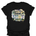 T-Shirt Black / S Great Minds Think A Hike Watercolor