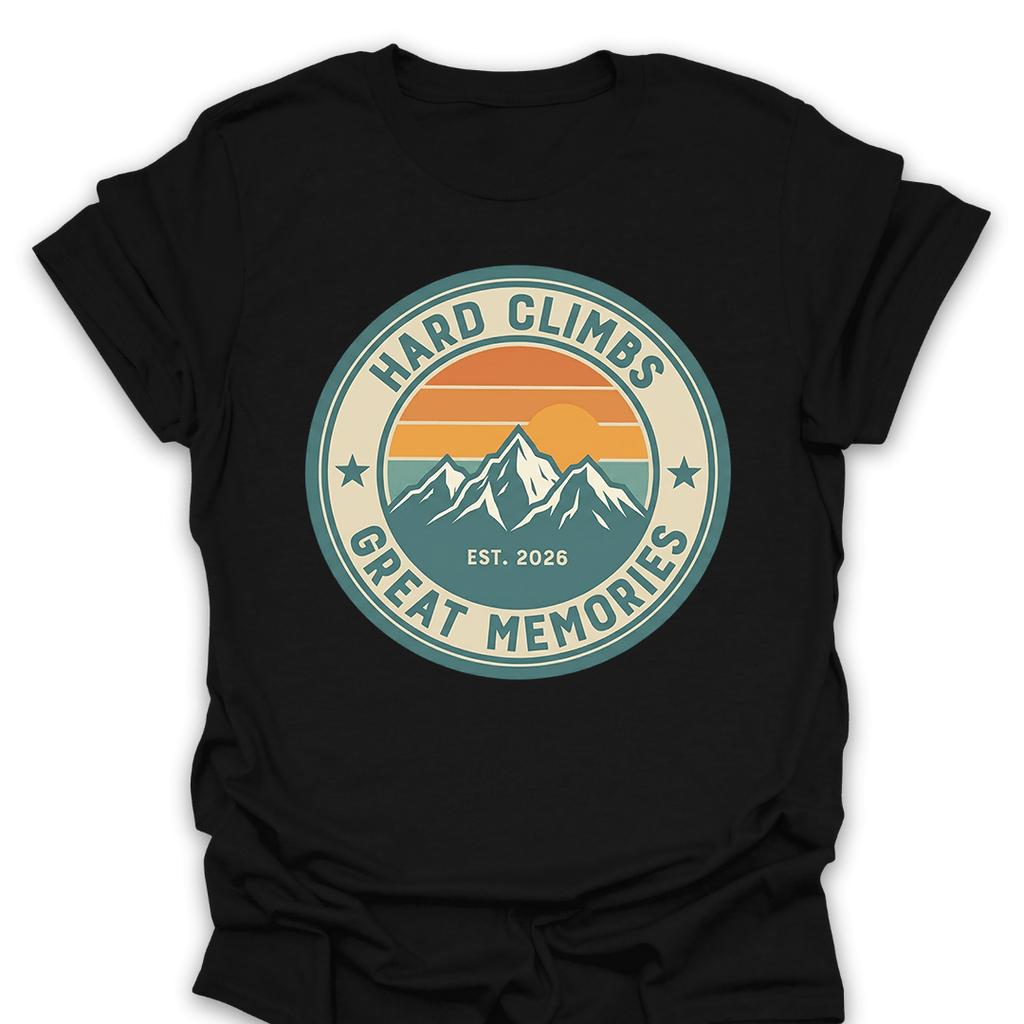 T-Shirt Black / S Hard Climbs, Great Memories T-Shirt