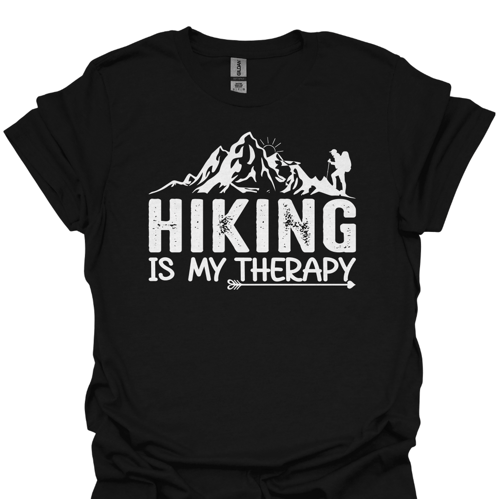 T-Shirt Black / S Hiking Is My Therapy - Mountain T-Shirt