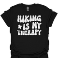 T-Shirt Black / S Hiking Is My Therapy - Retro Print T-Shirt