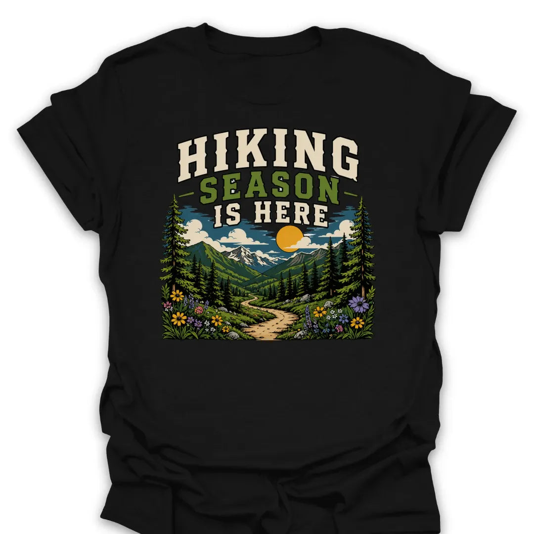 T-Shirt Black / S Hiking Season Trail