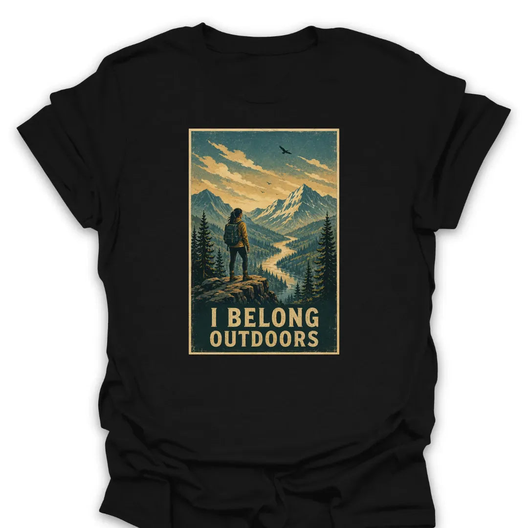 T-Shirt Black / S I Belong Outdoors T-Shirt