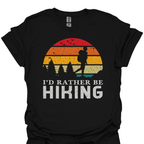 T-Shirt Black / S I'd Rather Be Hiking - Retro T-Shirt