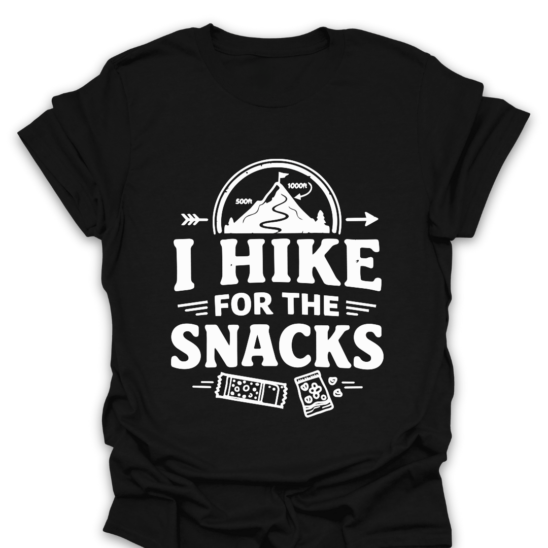 T-Shirt Black / S I Hike For the Snacks T-Shirt
