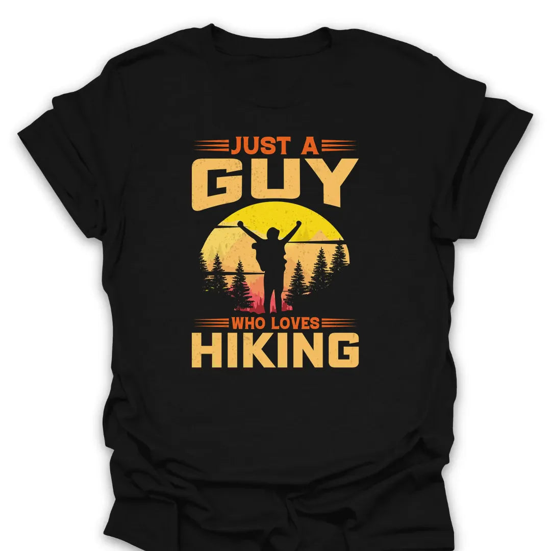 T-Shirt Black / S Just A Guy Who Loves Hiking T-Shirt