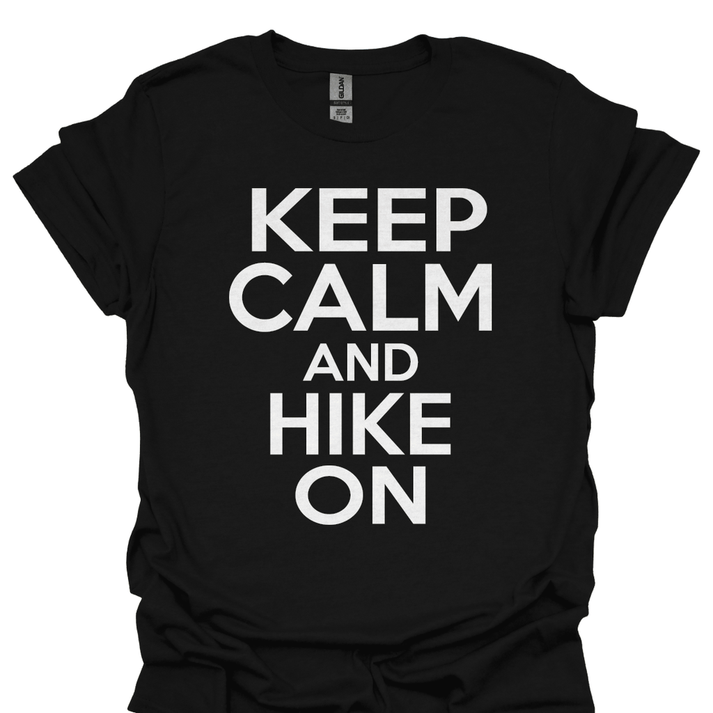 T-Shirt Black / S Keep Calm and Hike On – Minimalist Hiking T-Shirt
