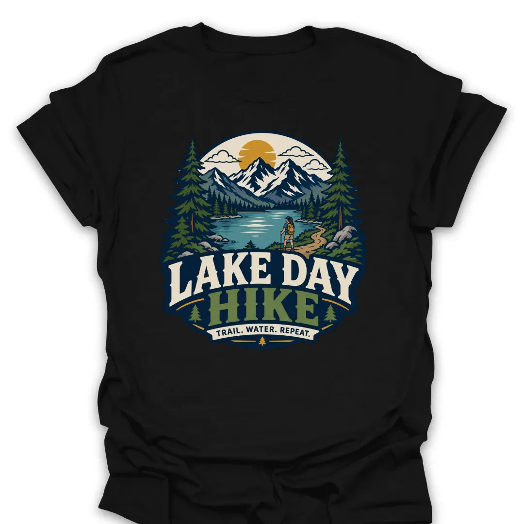 T-Shirt Black / S Lake Day Hike