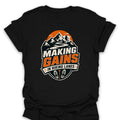T-Shirt Black / S Making Gains In Hiking Lanes T-Shirt