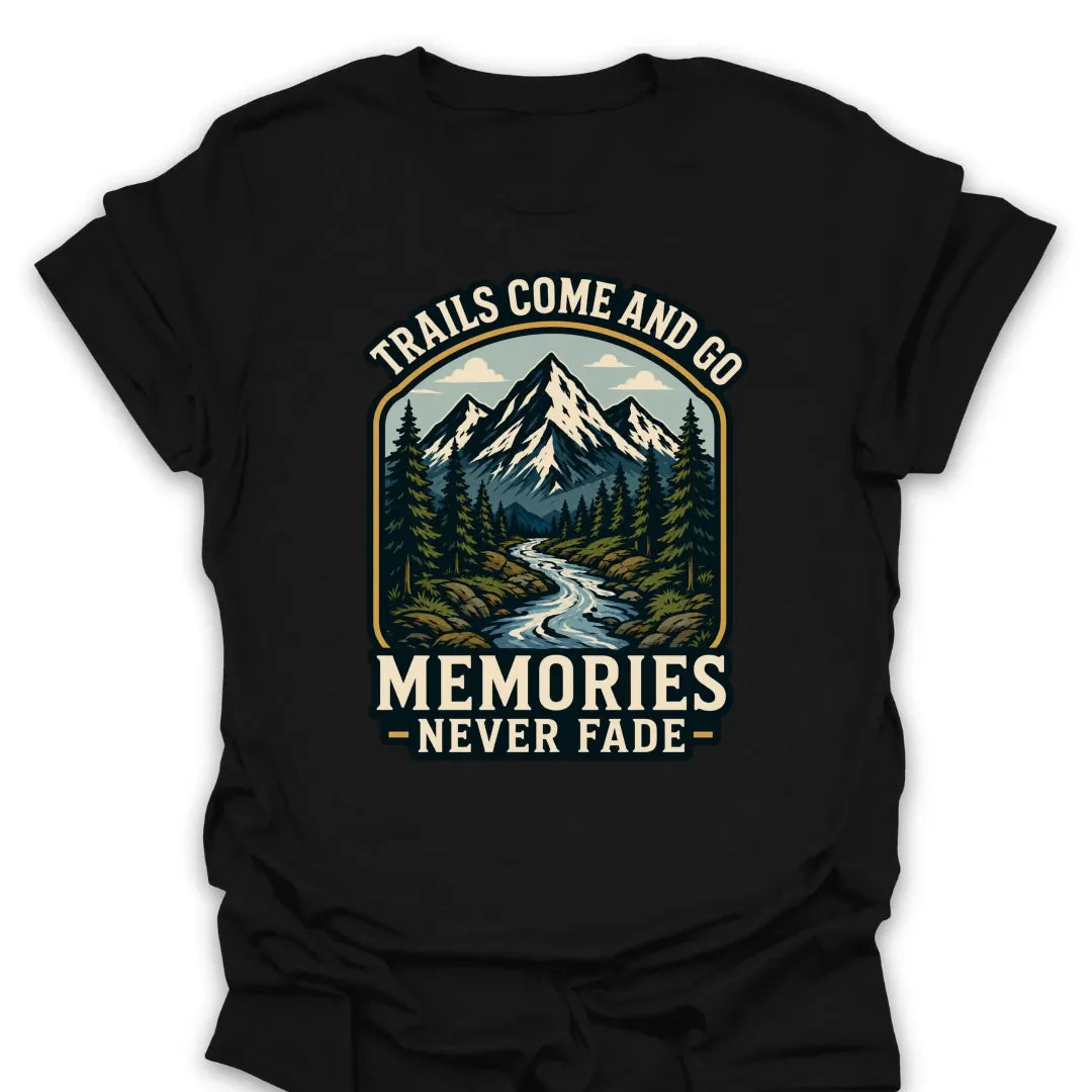 T-Shirt Black / S Memories Never Fade Mountain Stream T-Shirt