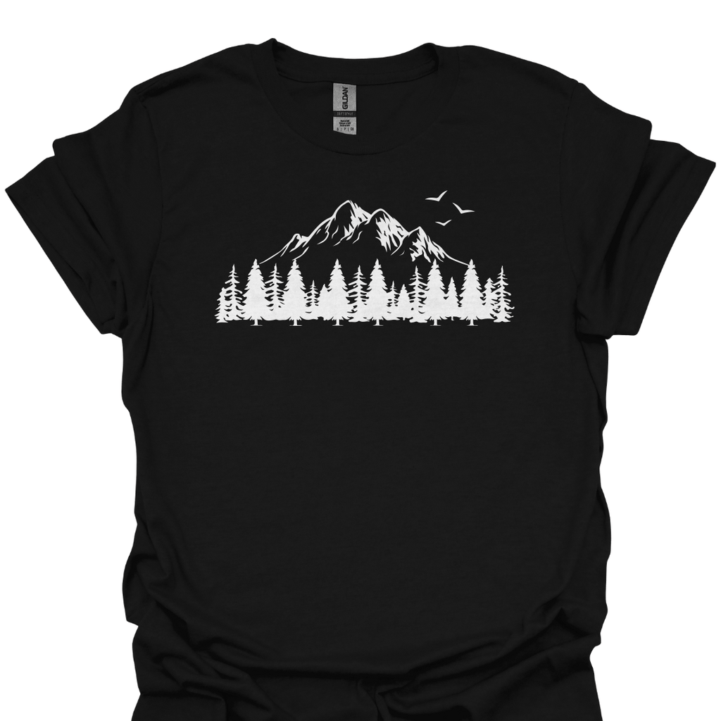 T-Shirt Black / S Mountain Pines Scenic Nature T-Shirt