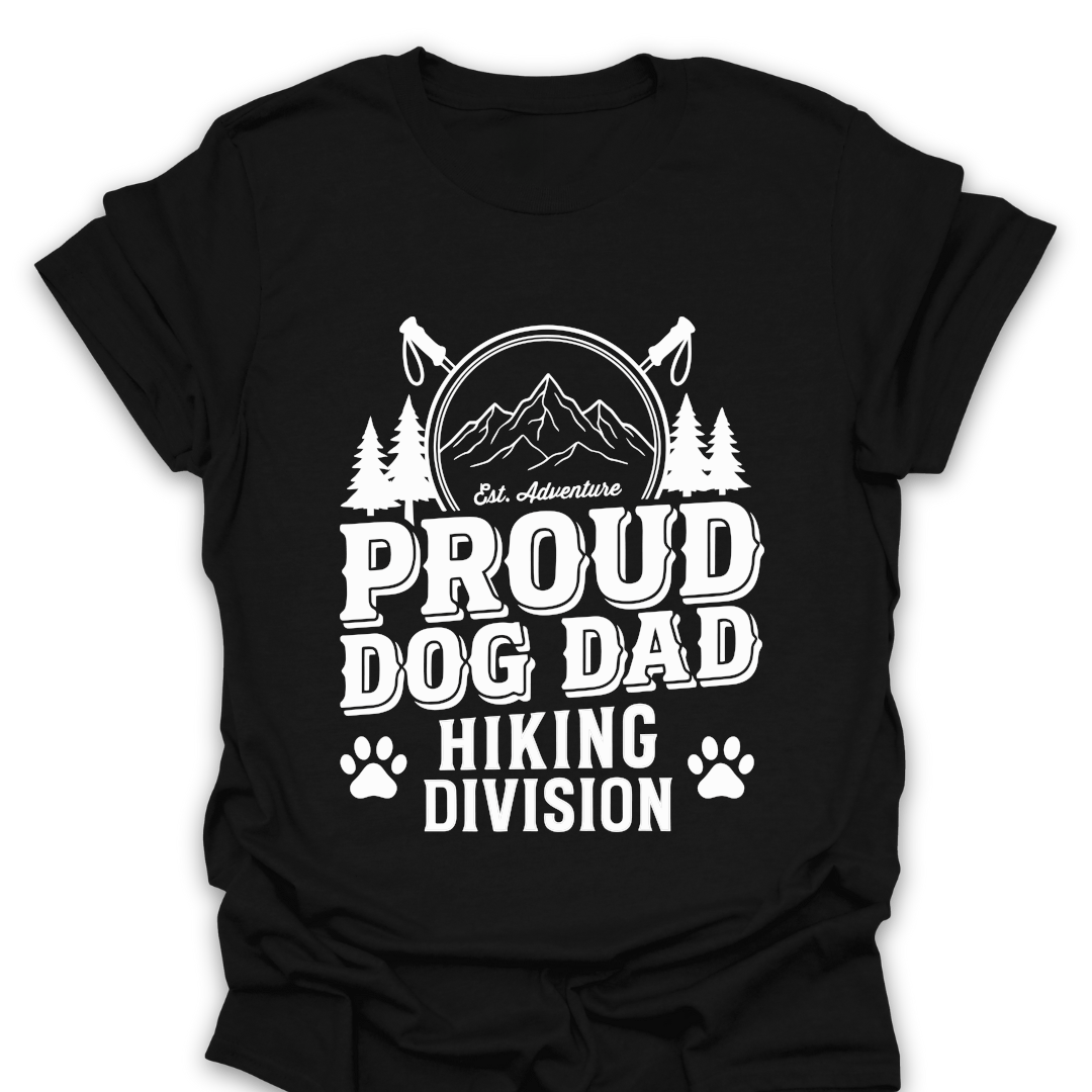 T-Shirt Black / S Proud Dog Dad Hiking Division T-Shirt