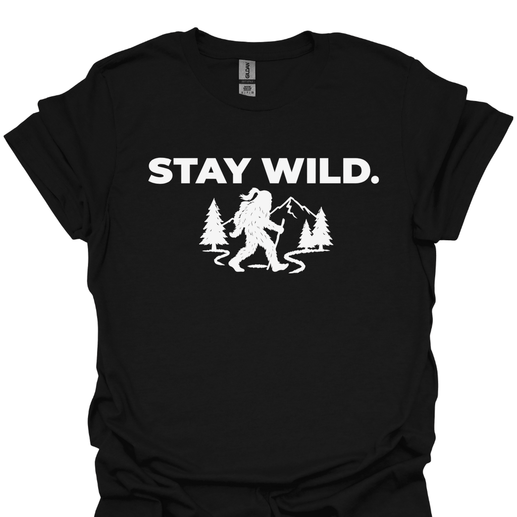 T-Shirt Black / S Stay Wild Bigfoot T-Shirt