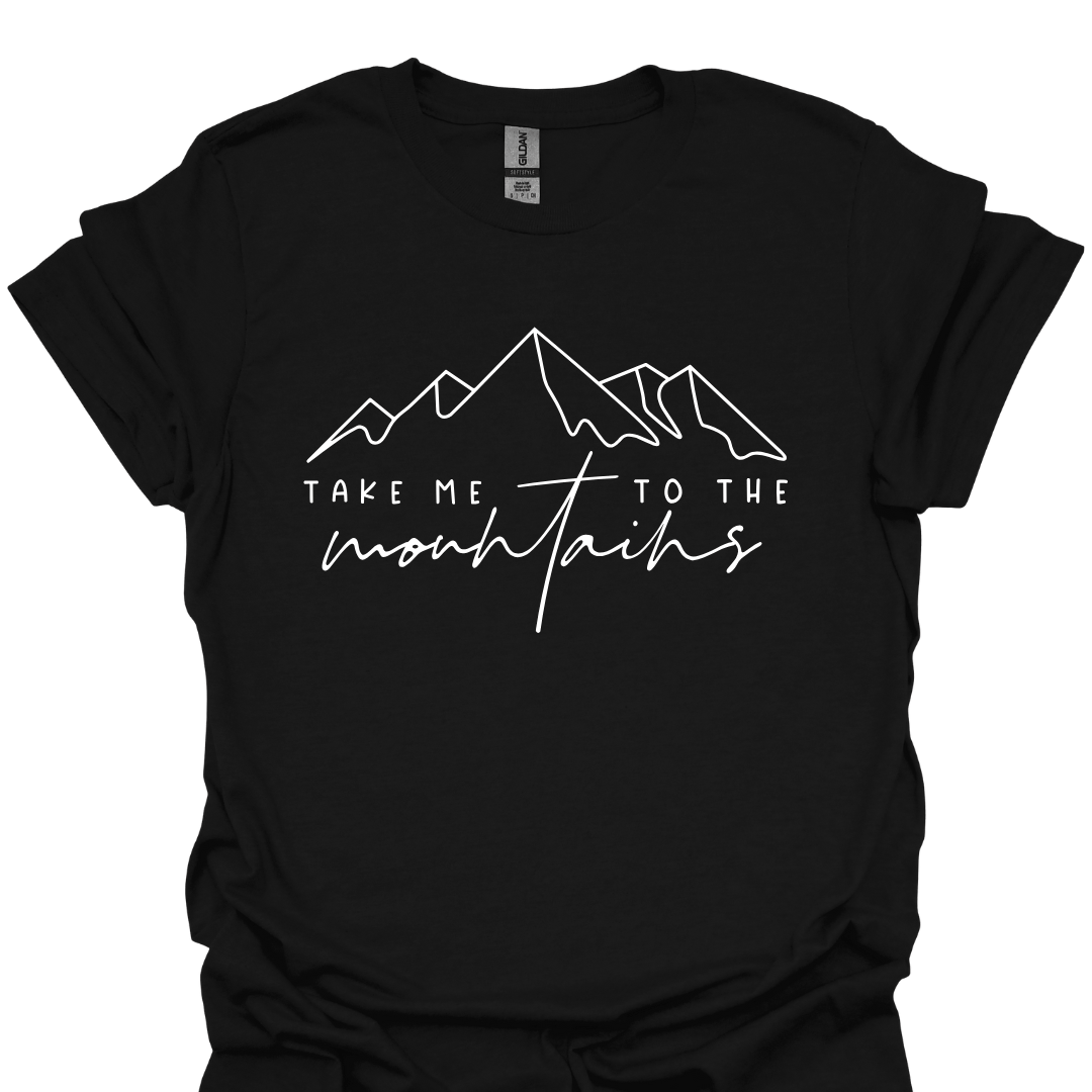T-Shirt Black / S Take Me to the Mountains – Nature Lovers Hiking T-Shirt