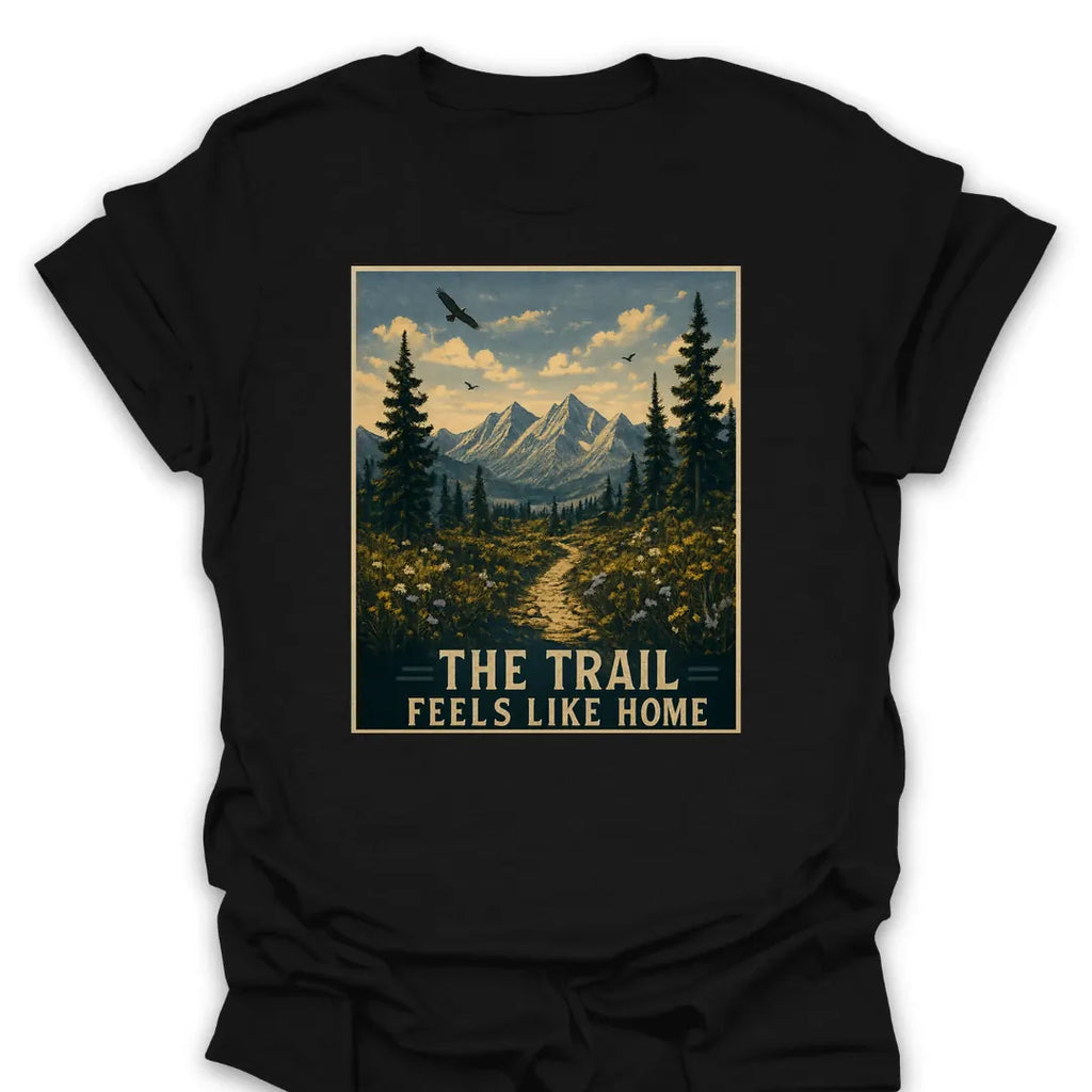 T-Shirt Black / S The Trail Feels Like Home T-Shirt