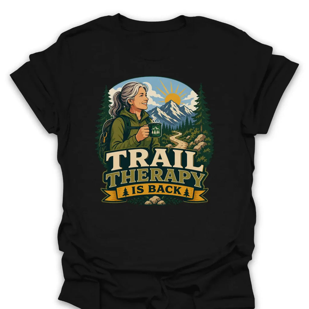 T-Shirt Black / S Trail Therapy Is Back