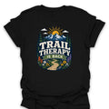 T-Shirt Black / S Trail Therapy Is Back Mountain