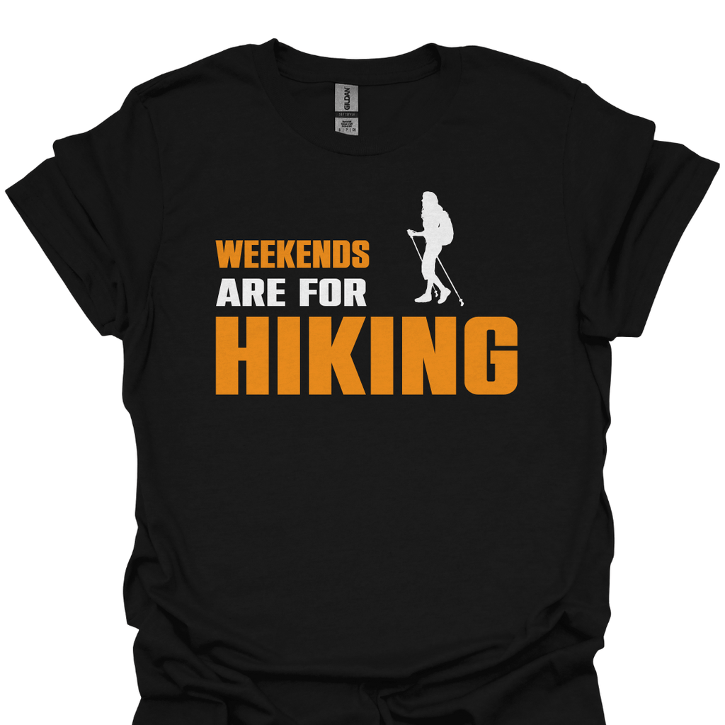 T-Shirt Black / S Weekends Are for Hiking – Outdoor Adventure T-Shirt