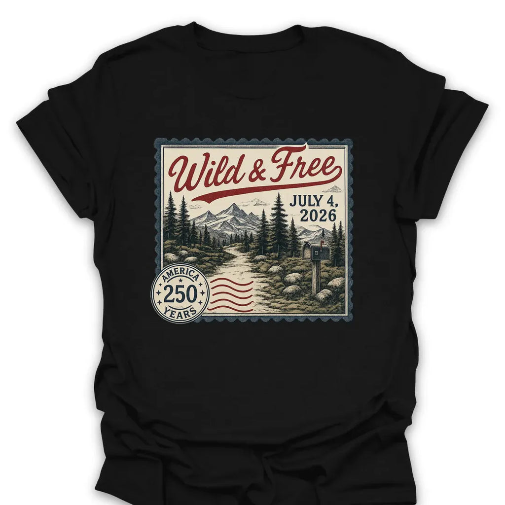 T-Shirt Black / S Wild & Free America 250 Years T-Shirt