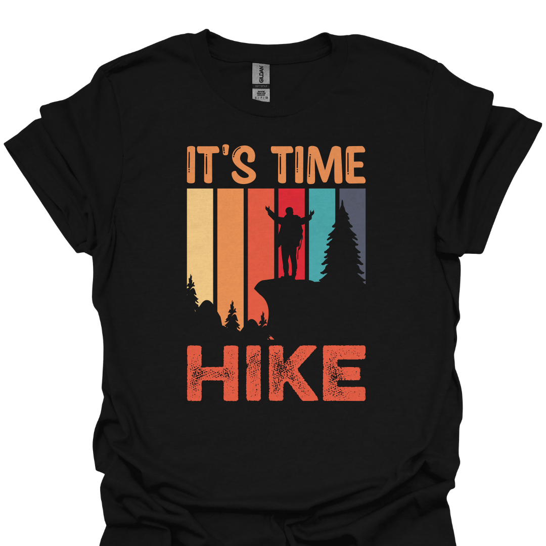 T-Shirt Black / XS It's Time: HIKE - Retro T-Shirt