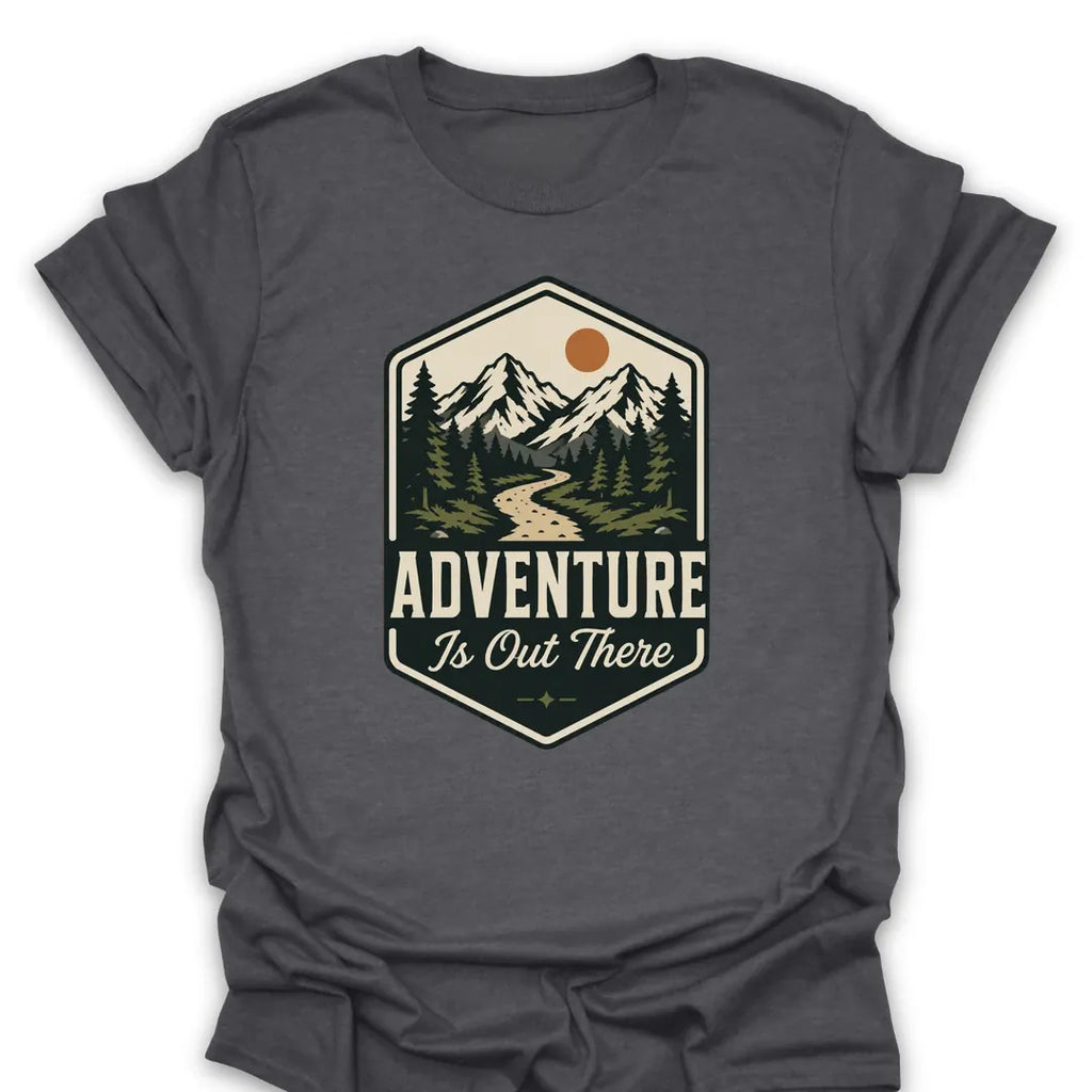 T-Shirt Dark Heather / S Adventure Is Out There T-Shirt
