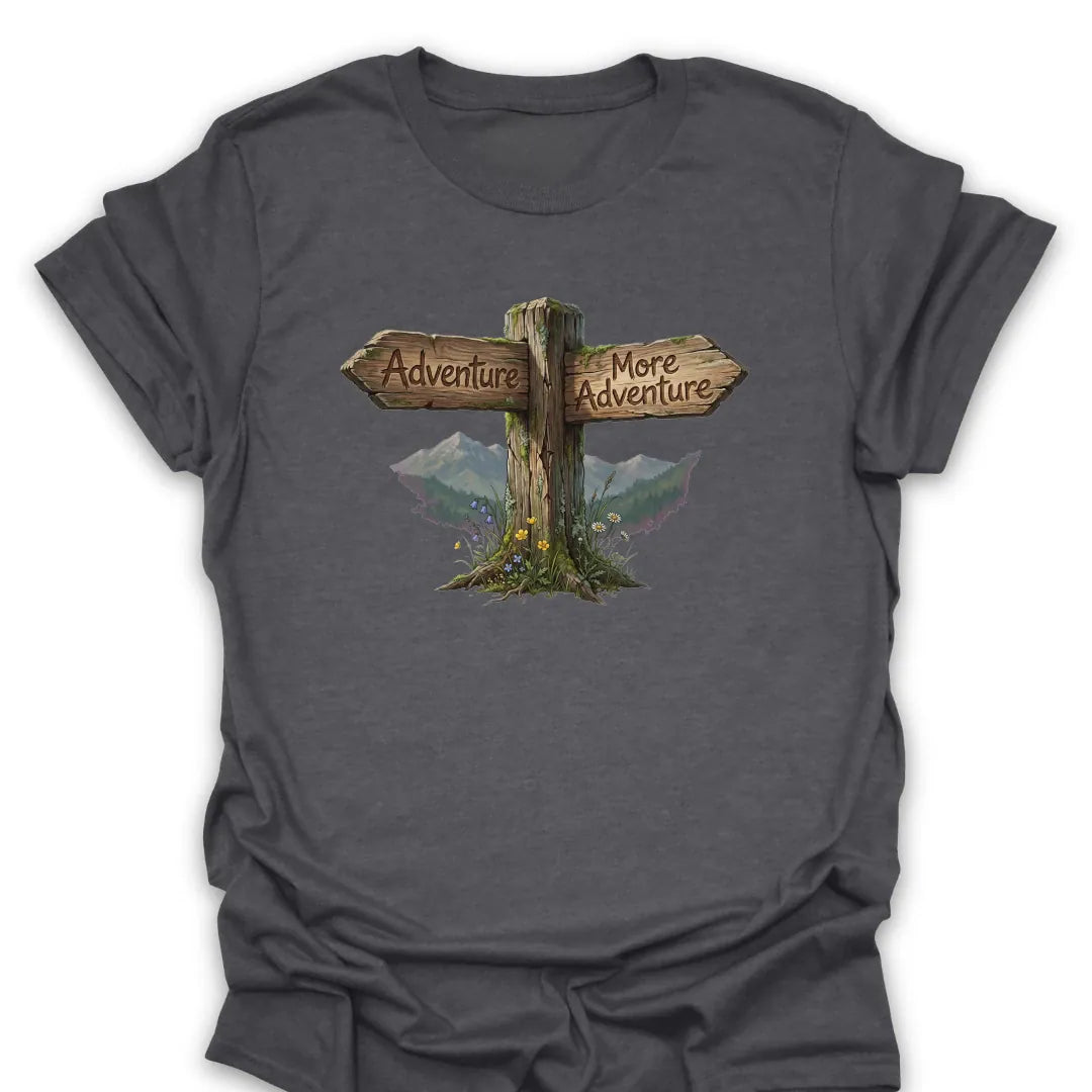 T-Shirt Dark Heather / S Adventure Trail Sign T-Shirt