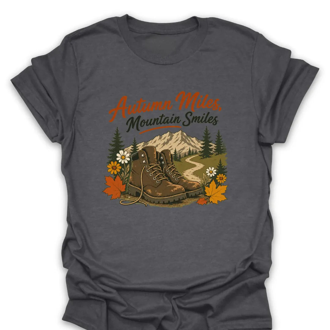 T-Shirt Dark Heather / S Autumn Mile, Mountain Smiles