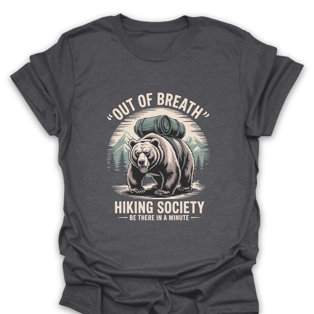 T-Shirt Dark Heather / S Be There In A Minute Bear T-Shirt