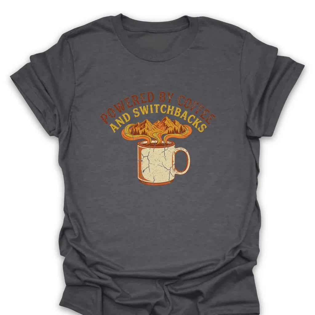 T-Shirt Dark Heather / S Coffee and Switchbacks T-Shirt