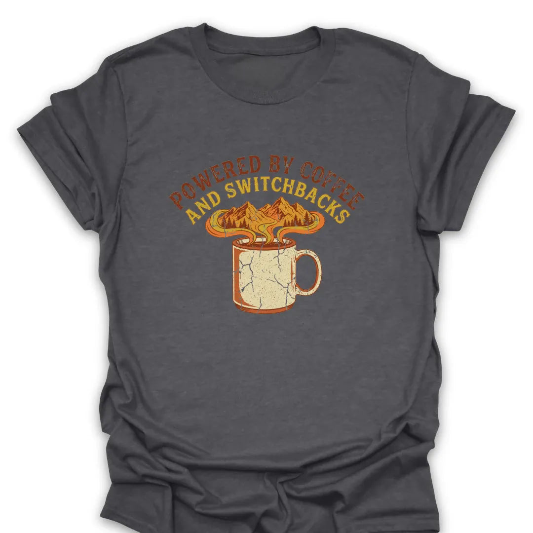 T-Shirt Dark Heather / S Coffee and Switchbacks T-Shirt