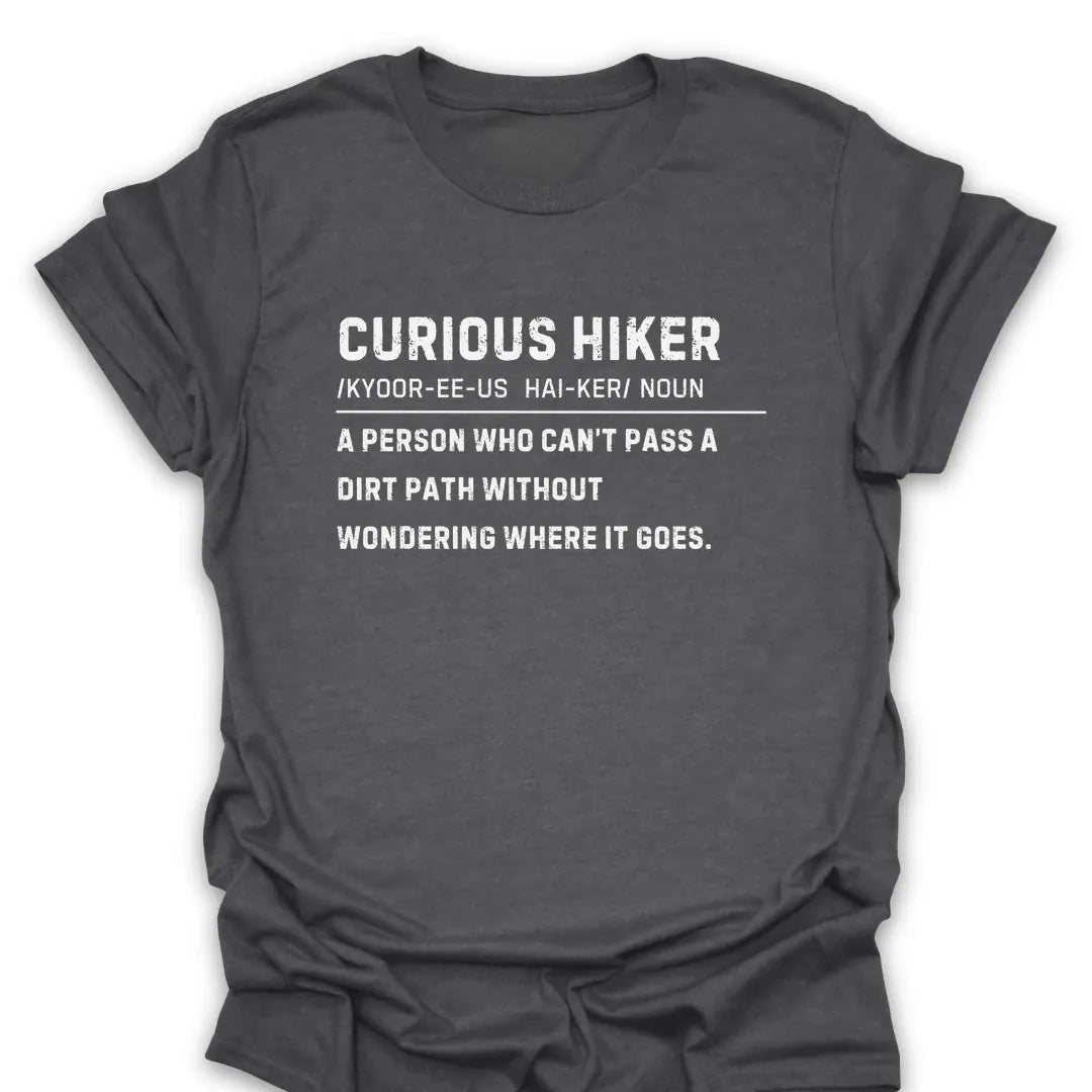 T-Shirt Dark Heather / S Curious Hiker Definition T-Shirt