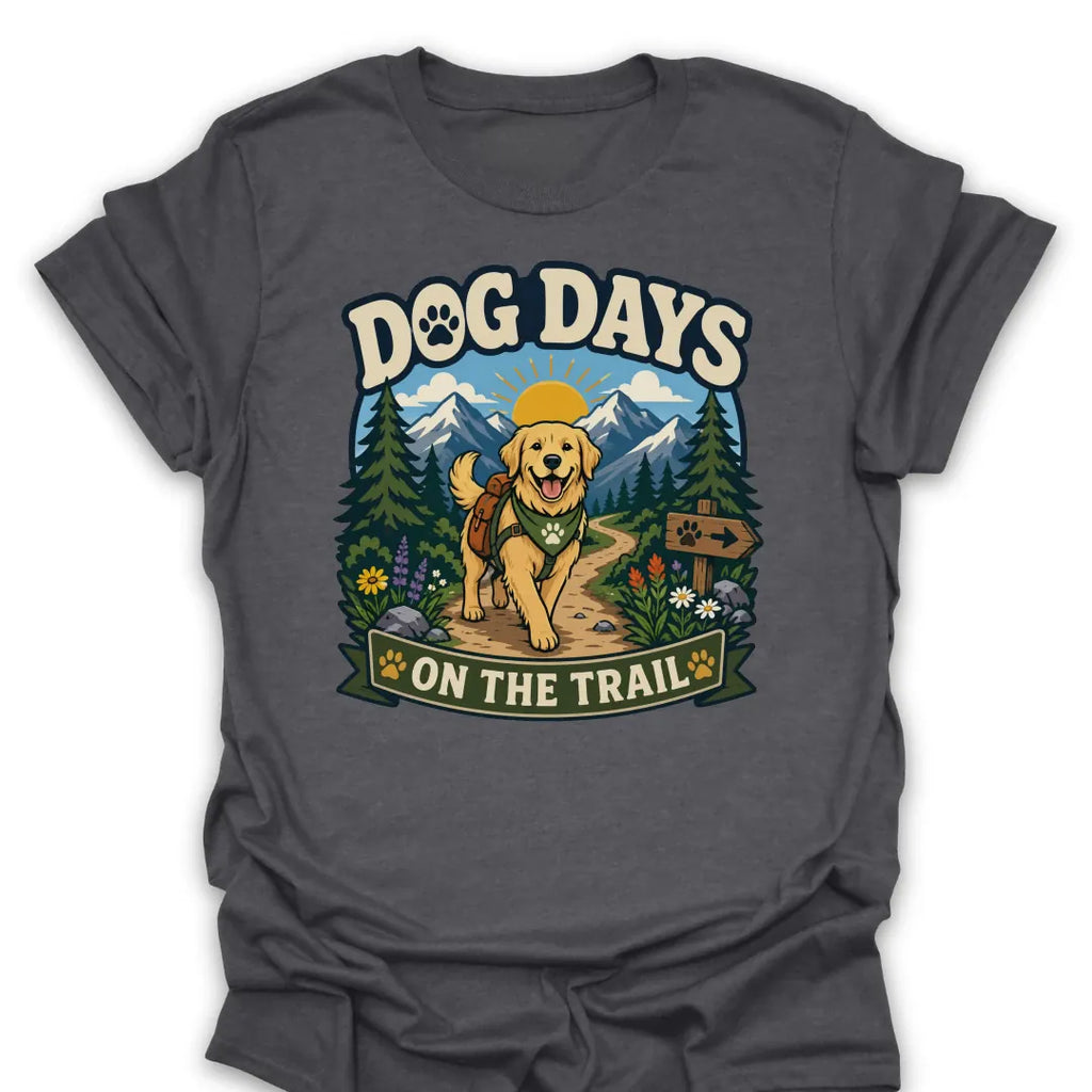T-Shirt Dark Heather / S Dog Days On The Trail Mountain