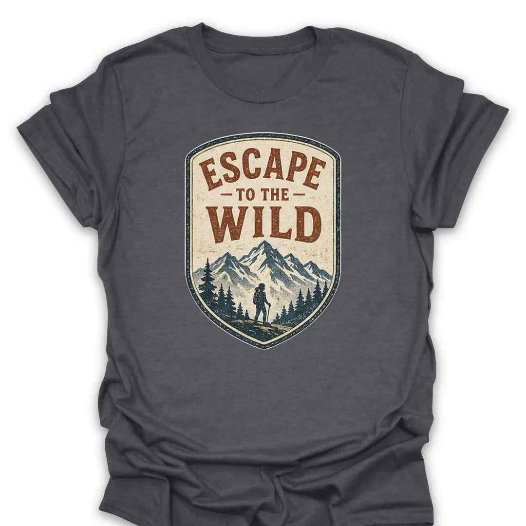 T-Shirt Dark Heather / S Escape To The Wild Hike T-Shirt