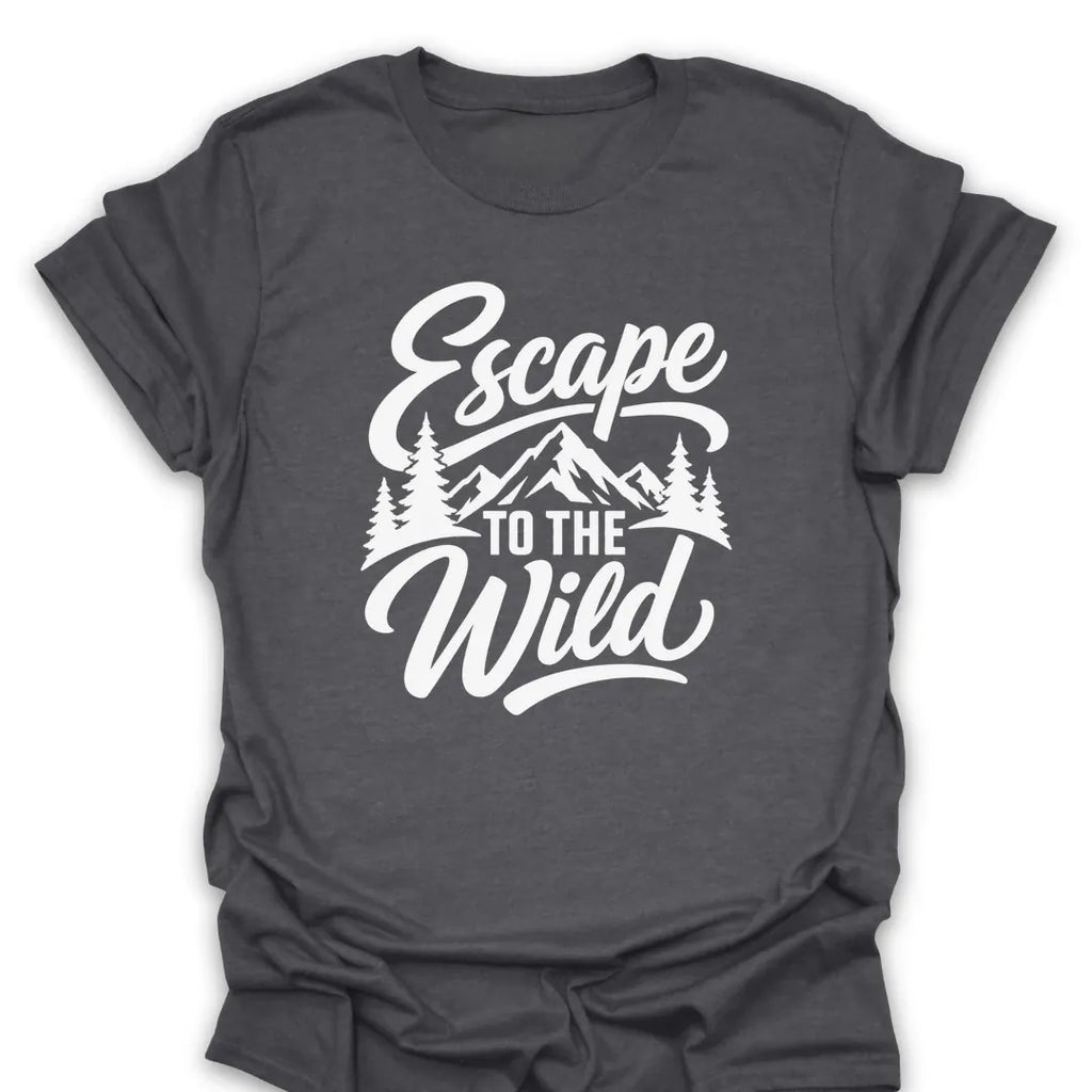 T-Shirt Dark Heather / S Escape To The Wild Mountain T-Shirt