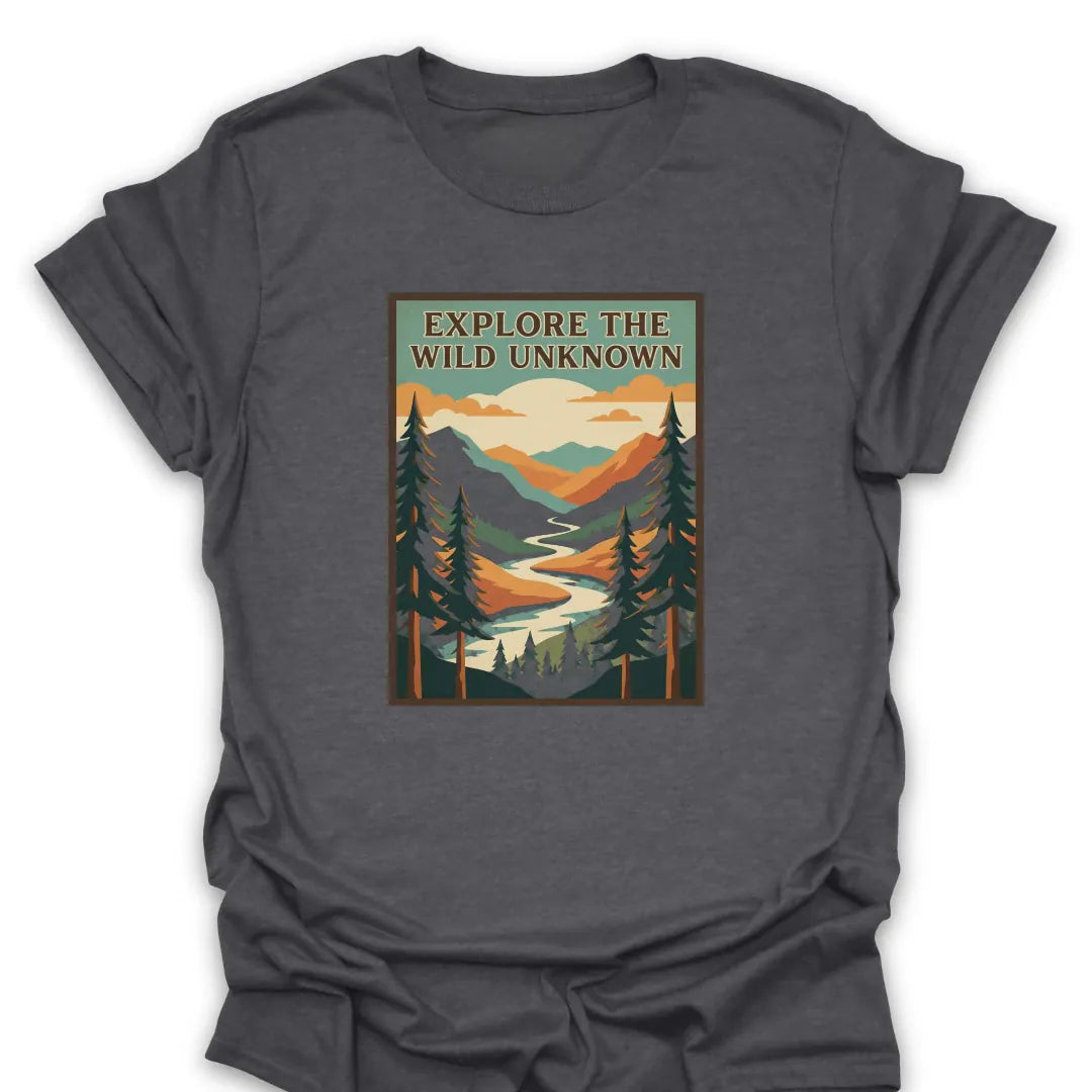 T-Shirt Dark Heather / S Explore The Wild Unkown T-Shirt